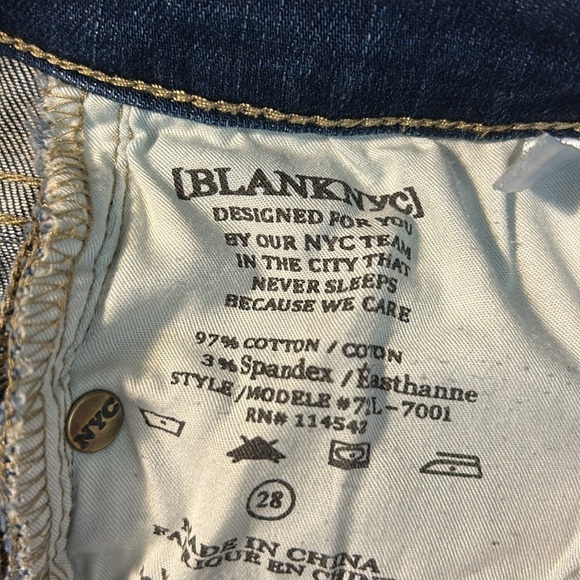 Blank NYC Blue Skinny Jeans with Distressed Details - Picture 7 of 7